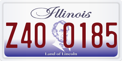 IL license plate Z400185