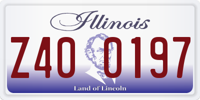 IL license plate Z400197