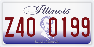 IL license plate Z400199