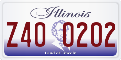 IL license plate Z400202