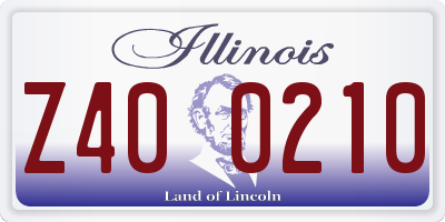 IL license plate Z400210