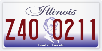IL license plate Z400211