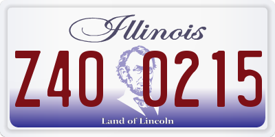 IL license plate Z400215