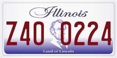 IL license plate Z400224