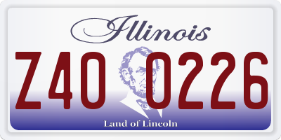 IL license plate Z400226