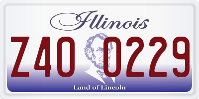 IL license plate Z400229