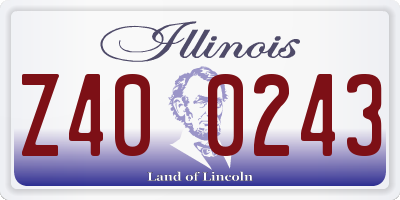 IL license plate Z400243