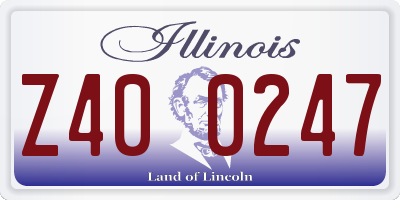 IL license plate Z400247