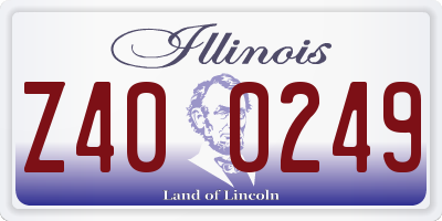 IL license plate Z400249