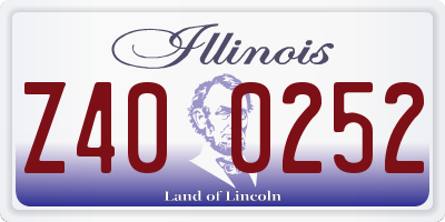 IL license plate Z400252