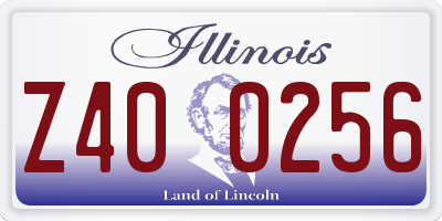 IL license plate Z400256