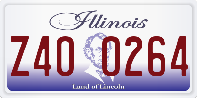 IL license plate Z400264