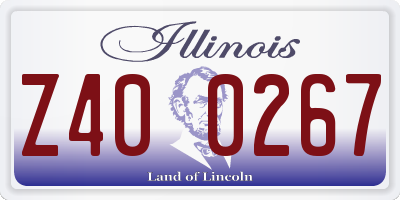 IL license plate Z400267