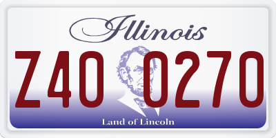 IL license plate Z400270