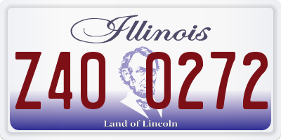 IL license plate Z400272