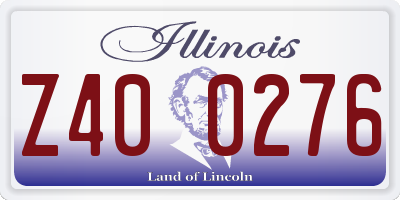 IL license plate Z400276
