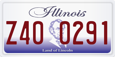 IL license plate Z400291