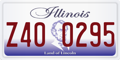 IL license plate Z400295