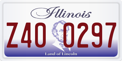 IL license plate Z400297