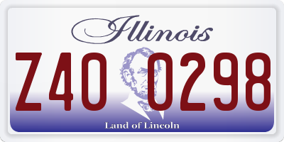 IL license plate Z400298