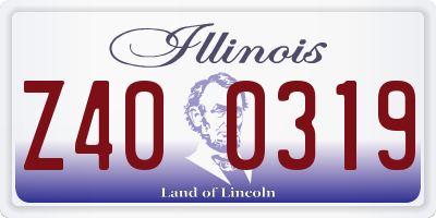 IL license plate Z400319