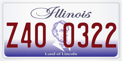 IL license plate Z400322