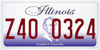 IL license plate Z400324