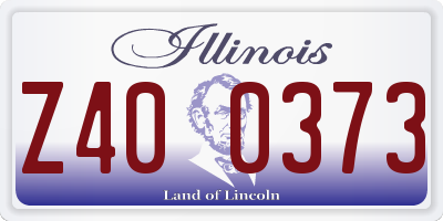 IL license plate Z400373
