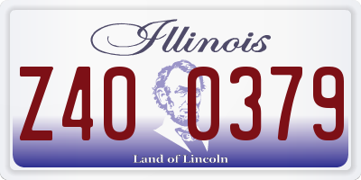 IL license plate Z400379