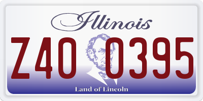 IL license plate Z400395