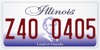 IL license plate Z400405