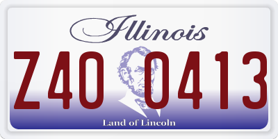 IL license plate Z400413