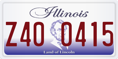 IL license plate Z400415