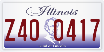 IL license plate Z400417