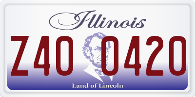 IL license plate Z400420