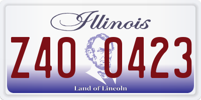 IL license plate Z400423