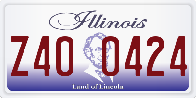 IL license plate Z400424