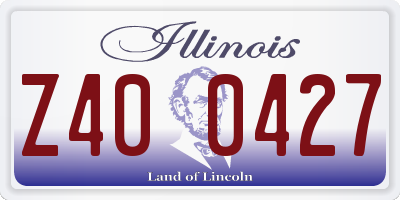 IL license plate Z400427