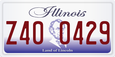IL license plate Z400429