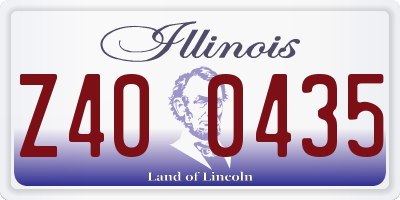 IL license plate Z400435