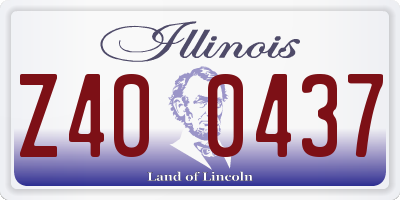 IL license plate Z400437