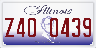 IL license plate Z400439