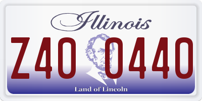 IL license plate Z400440