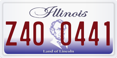 IL license plate Z400441