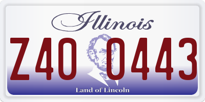 IL license plate Z400443