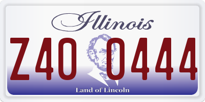 IL license plate Z400444