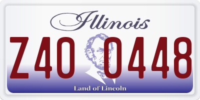 IL license plate Z400448