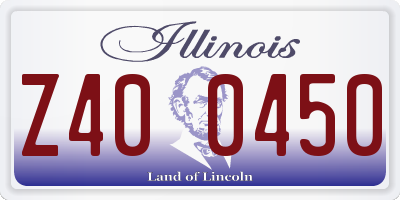 IL license plate Z400450
