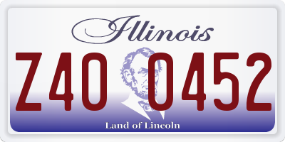 IL license plate Z400452