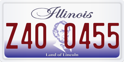 IL license plate Z400455